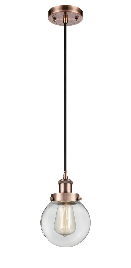 Innovations - 916-1P-AC-G202-6-LED - LED Mini Pendant - Ballston - Antique Copper