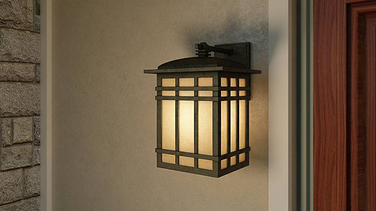 One Light Outdoor Wall Lantern from the Hillcrest collection in Imperial Bronze finish