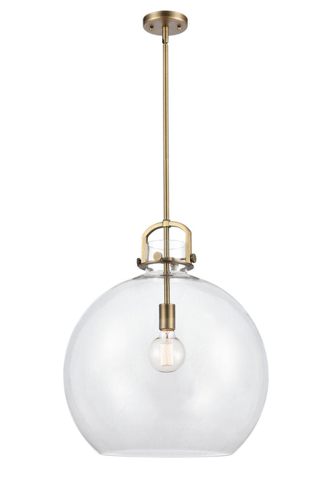 Innovations - 410-1S-BB-18CL - One Light Pendant - Newton - Brushed Brass