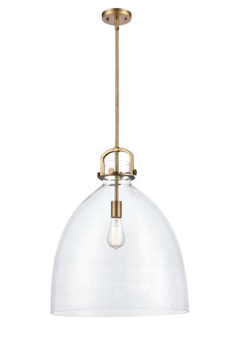 Innovations - 412-1S-BB-18CL - One Light Pendant - Newton - Brushed Brass