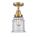 Innovations - 447-1C-BB-G184-LED - LED Flush Mount - Franklin Restoration - Brushed Brass
