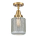 Innovations - 447-1C-BB-G262 - One Light Flush Mount - Franklin Restoration - Brushed Brass