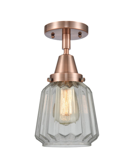 Innovations - 447-1C-AC-G142-LED - LED Flush Mount - Franklin Restoration - Antique Copper