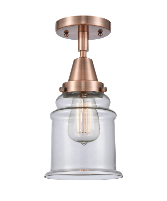 Innovations - 447-1C-AC-G182 - One Light Flush Mount - Franklin Restoration - Antique Copper