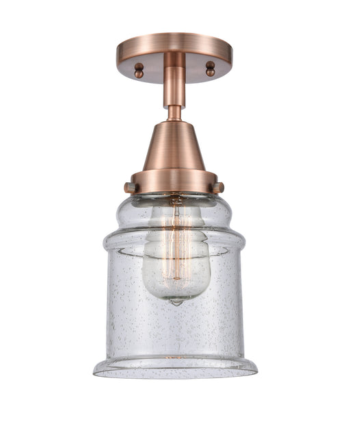 Innovations - 447-1C-AC-G184 - One Light Flush Mount - Franklin Restoration - Antique Copper