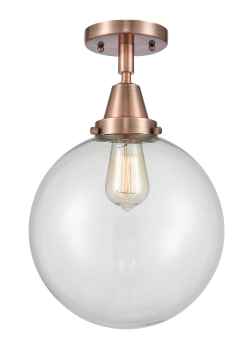 Innovations - 447-1C-AC-G202-10-LED - LED Flush Mount - Franklin Restoration - Antique Copper