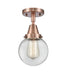 Innovations - 447-1C-AC-G202-6-LED - LED Flush Mount - Franklin Restoration - Antique Copper