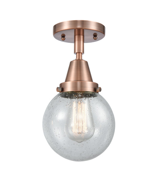 Innovations - 447-1C-AC-G204-6-LED - LED Flush Mount - Franklin Restoration - Antique Copper