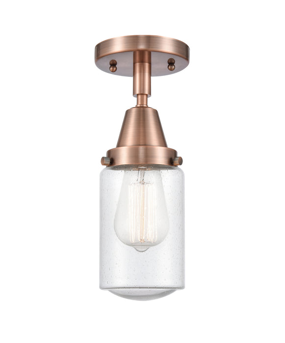 Innovations - 447-1C-AC-G314-LED - LED Flush Mount - Franklin Restoration - Antique Copper