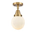 Innovations - 447-1C-BB-G201-6-LED - LED Flush Mount - Franklin Restoration - Brushed Brass