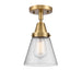 Innovations - 447-1C-BB-G64-LED - LED Flush Mount - Franklin Restoration - Brushed Brass