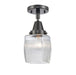 Innovations - 447-1C-BK-G302-LED - LED Flush Mount - Franklin Restoration - Matte Black