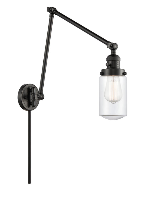 Innovations - 238-BK-G312-LED - LED Swing Arm Lamp - Franklin Restoration - Matte Black