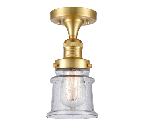Innovations - 517-1CH-SG-G184S-LED - LED Semi-Flush Mount - Franklin Restoration - Satin Gold