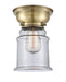 Innovations - 623-1F-AB-G182 - One Light Flush Mount - Aditi - Antique Brass