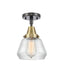 Innovations - 447-1C-BAB-G172-LED - LED Flush Mount - Franklin Restoration - Black Antique Brass