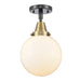 Innovations - 447-1C-BAB-G201-8-LED - LED Flush Mount - Franklin Restoration - Black Antique Brass