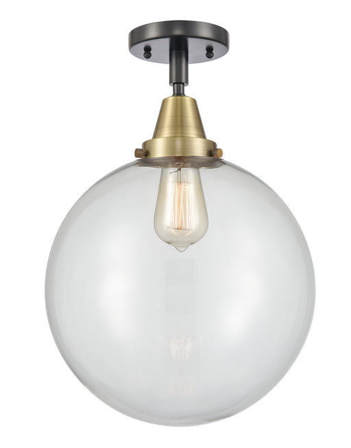 Innovations - 447-1C-BAB-G202-12-LED - LED Flush Mount - Franklin Restoration - Black Antique Brass
