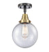 Innovations - 447-1C-BAB-G204-8-LED - LED Flush Mount - Franklin Restoration - Black Antique Brass