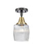 Innovations - 447-1C-BAB-G302-LED - LED Flush Mount - Franklin Restoration - Black Antique Brass