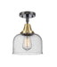 Innovations - 447-1C-BAB-G74-LED - LED Flush Mount - Franklin Restoration - Black Antique Brass