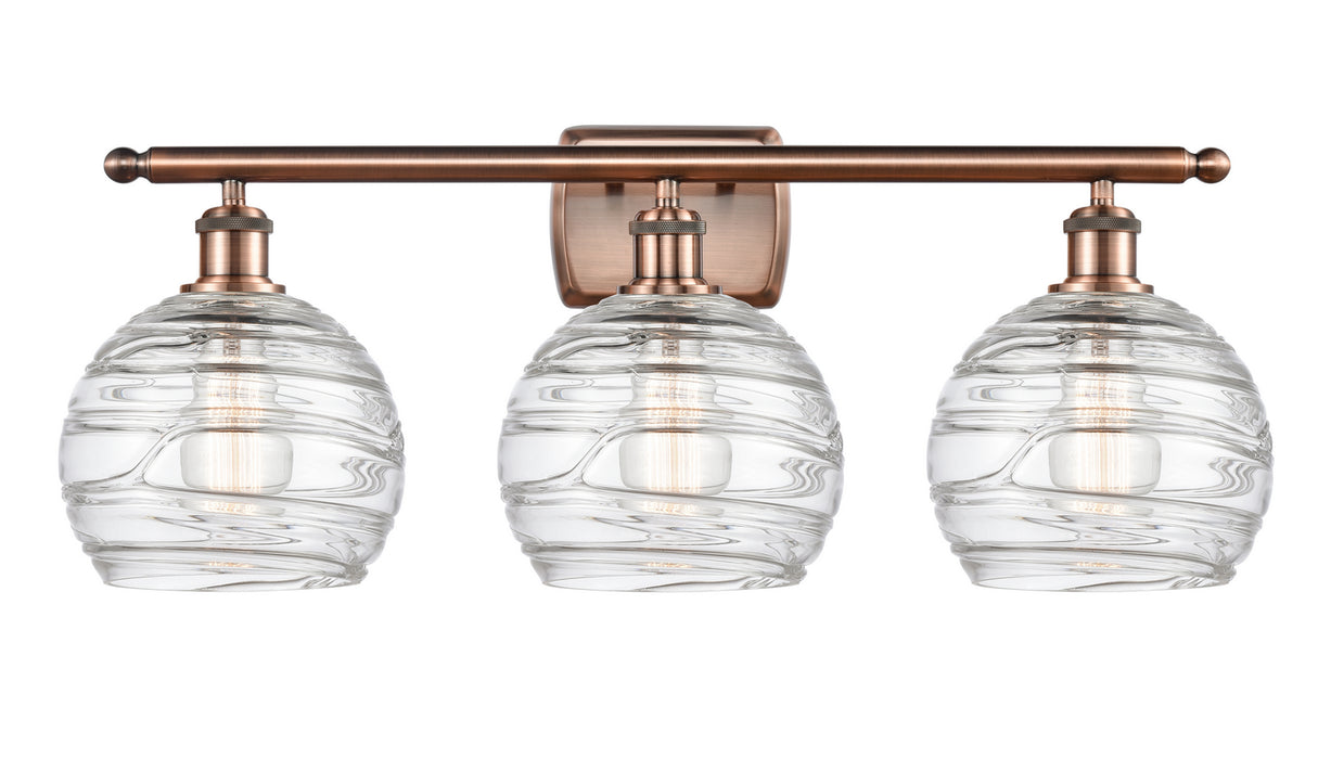 Innovations - 516-3W-AC-G1213-8-LED - LED Bath Vanity - Ballston - Antique Copper