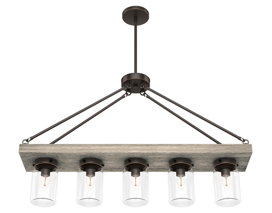 Hunter Devon Park Five Light Linear Chandelier