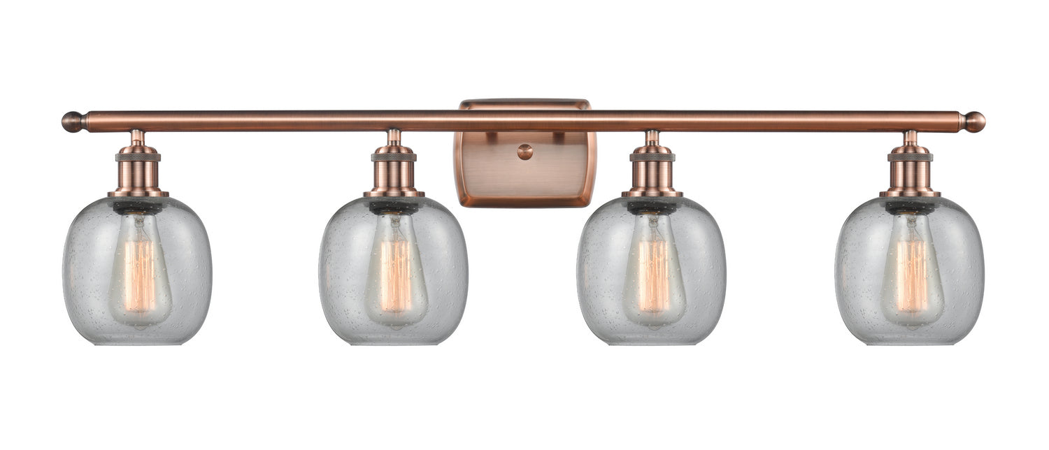Innovations - 516-4W-AC-G104 - Four Light Bath Vanity - Ballston - Antique Copper