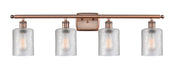 Innovations - 516-4W-AC-G112 - Four Light Bath Vanity - Ballston - Antique Copper