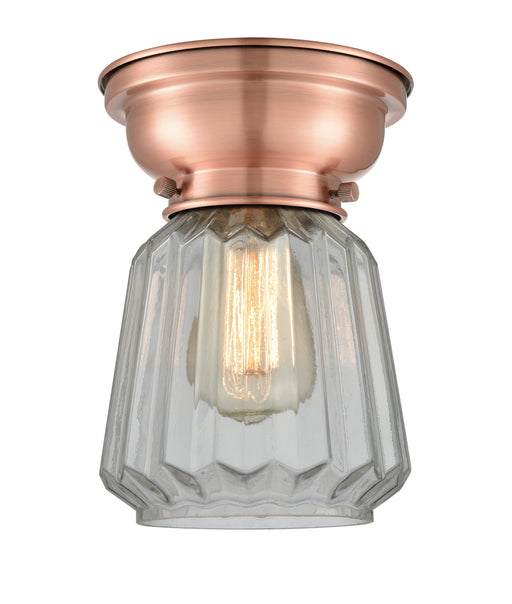 Innovations - 623-1F-AC-G142-LED - LED Flush Mount - Aditi - Antique Copper