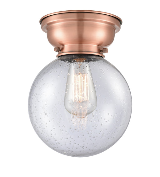 Innovations - 623-1F-AC-G204-8 - One Light Flush Mount - Aditi - Antique Copper