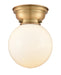 Innovations - 623-1F-BB-G201-8-LED - LED Flush Mount - Aditi - Brushed Brass