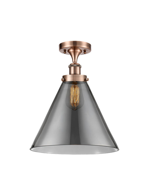 Innovations - 916-1C-AC-G43-L-LED - LED Semi-Flush Mount - Ballston - Antique Copper