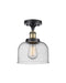 Innovations - 916-1C-BAB-G74-LED - LED Semi-Flush Mount - Ballston - Black Antique Brass