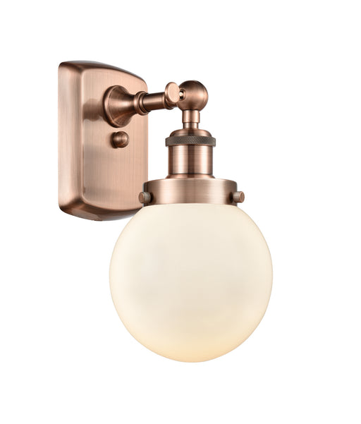 Innovations - 916-1W-AC-G201-6 - One Light Wall Sconce - Ballston - Antique Copper