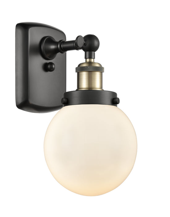 Innovations - 916-1W-BAB-G201-6 - One Light Wall Sconce - Ballston - Black Antique Brass
