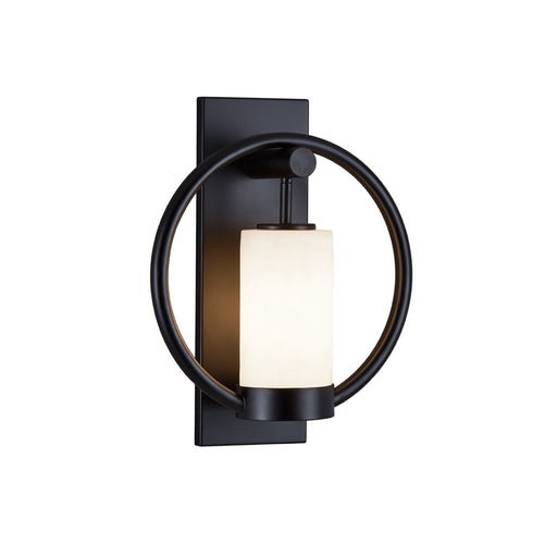 Justice Designs - CLD-7732W-MBLK - One Light Outdoor Wall Sconce - Clouds™ - Matte Black