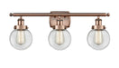 Innovations - 916-3W-AC-G202-6-LED - LED Bath Vanity - Ballston - Antique Copper