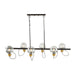 Artcraft - AC11726BK - Six Light Island Pendant - Martina - Black and Brushed Brass