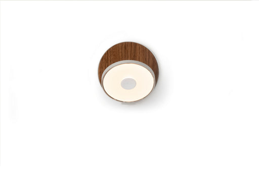 Koncept - GRW-S-SIL-OWT-HW - LED Wall Sconce - Gravy - Silver, Oiled Walnut