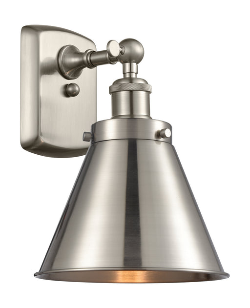 Innovations - 916-1W-SN-M13-SN - One Light Wall Sconce - Ballston - Brushed Satin Nickel