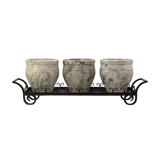 ELK Home - 772511 - Planter - Triple Planters - Rustic, Textured Taupe
