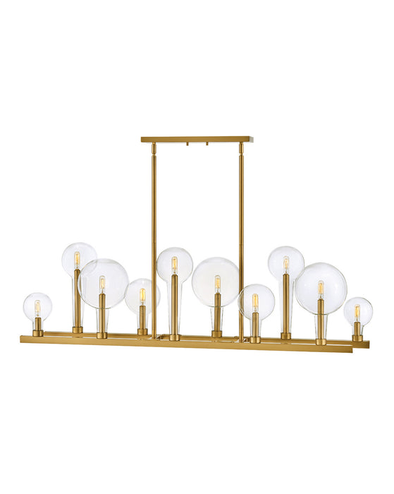 Hinkley - 30528LCB - Ten Light Linear Chandelier - Alchemy - Lacquered Brass