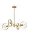 Hinkley - 37294LCB - Four Light Foyer Pendant - Desi - Lacquered Brass