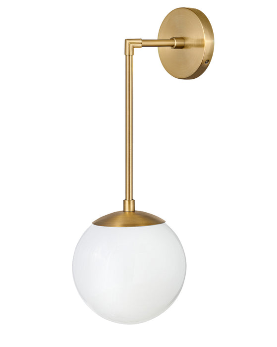 Hinkley - 3742HB-WH - One Light Wall Sconce - Warby - Heritage Brass