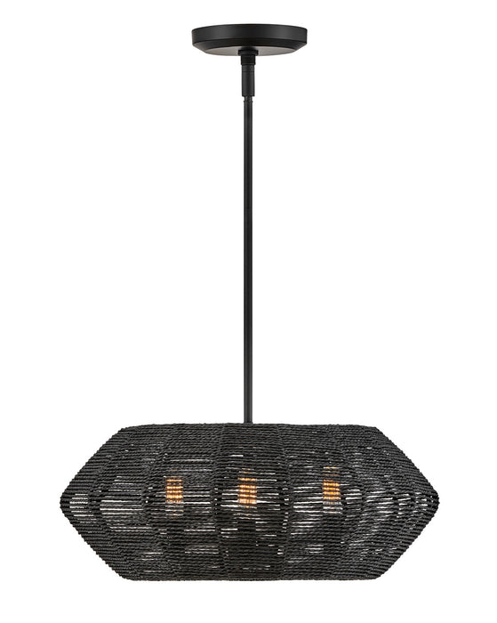 Hinkley - 40383BLK - Three Light Chandelier - Luca - Black