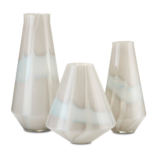 Currey and Company - 1200-0445 - Vase Set of 3 - Light Gray/White