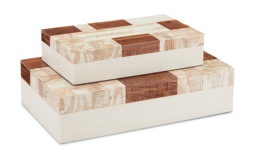 Currey and Company - 1200-0446 - Box Set of 2 - Marble/Brown/Ivory/Natural