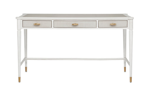 Currey and Company - 3000-0190 - Desk - Off White/Fog/Brass