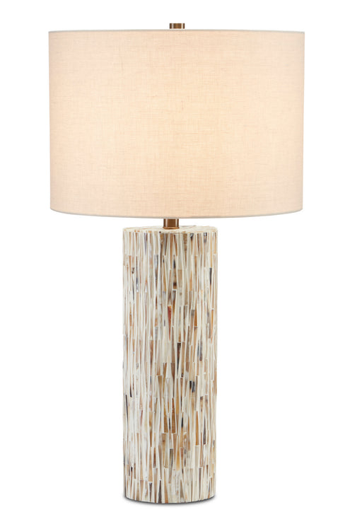 Currey and Company - 6000-0709 - One Light Table Lamp - Natural Bone/Antique Brass